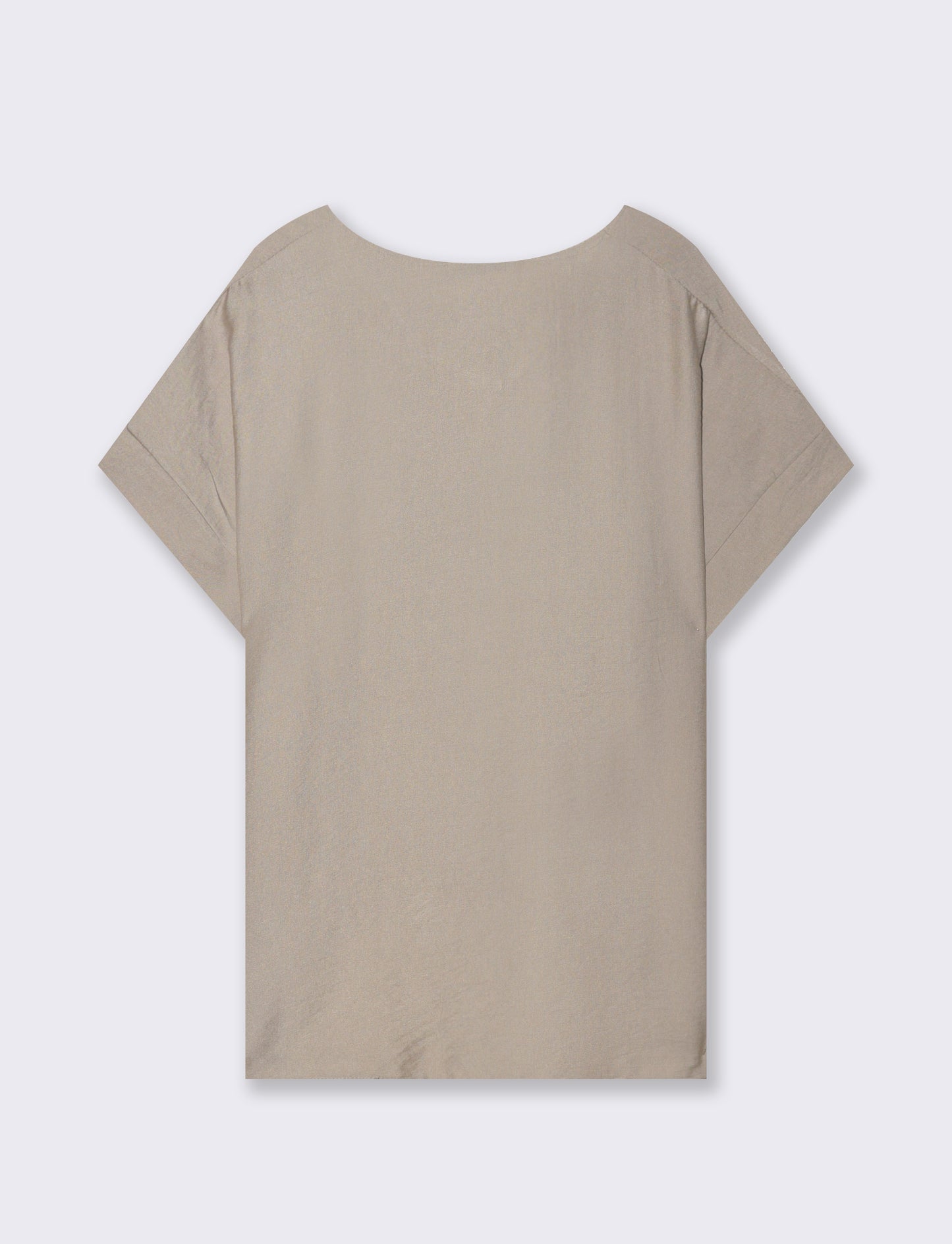 Casacca over con collana - Grigio fango