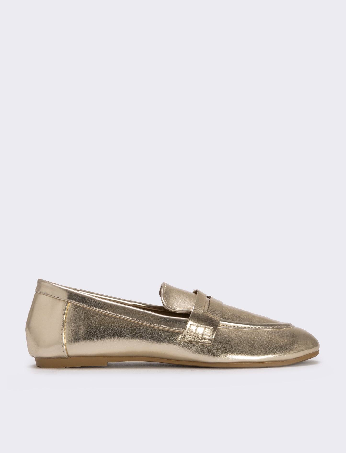 Mocassino platino per bambina in poliuretano - Oro