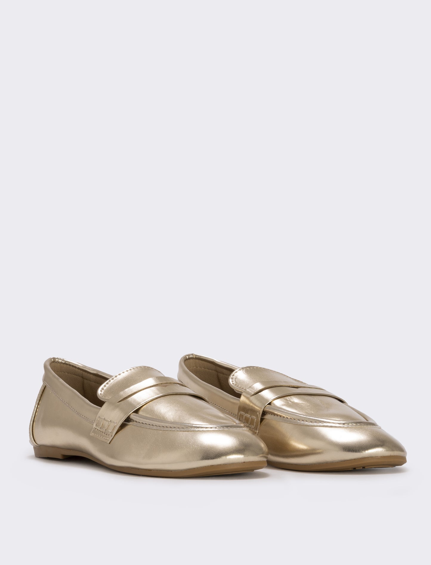 Mocassino platino per bambina in poliuretano - Oro