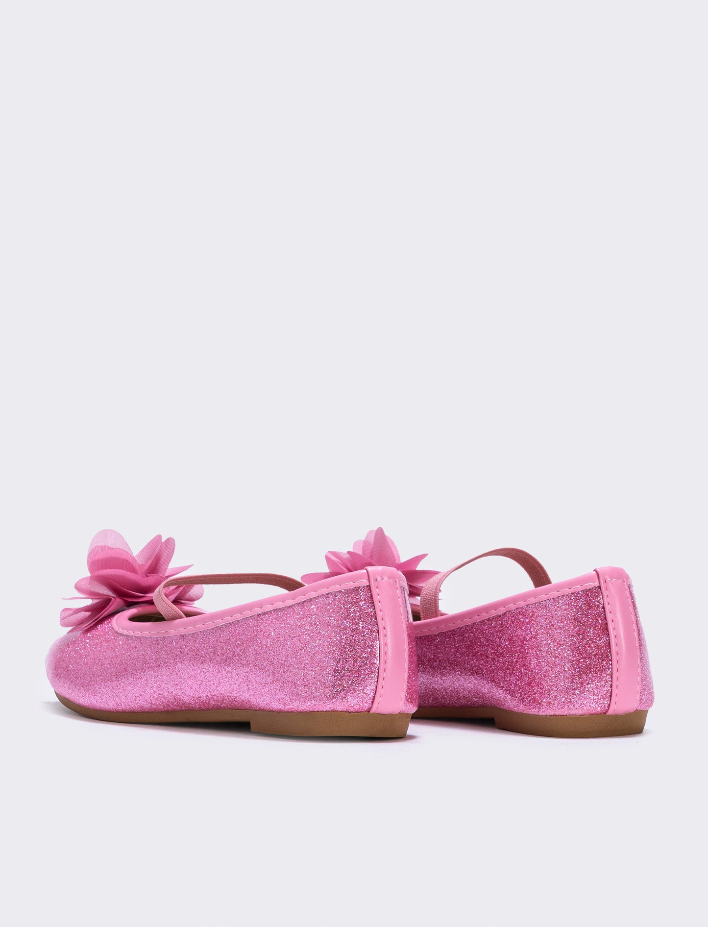 Ballerina glitterata con fiore colorato - Rosa