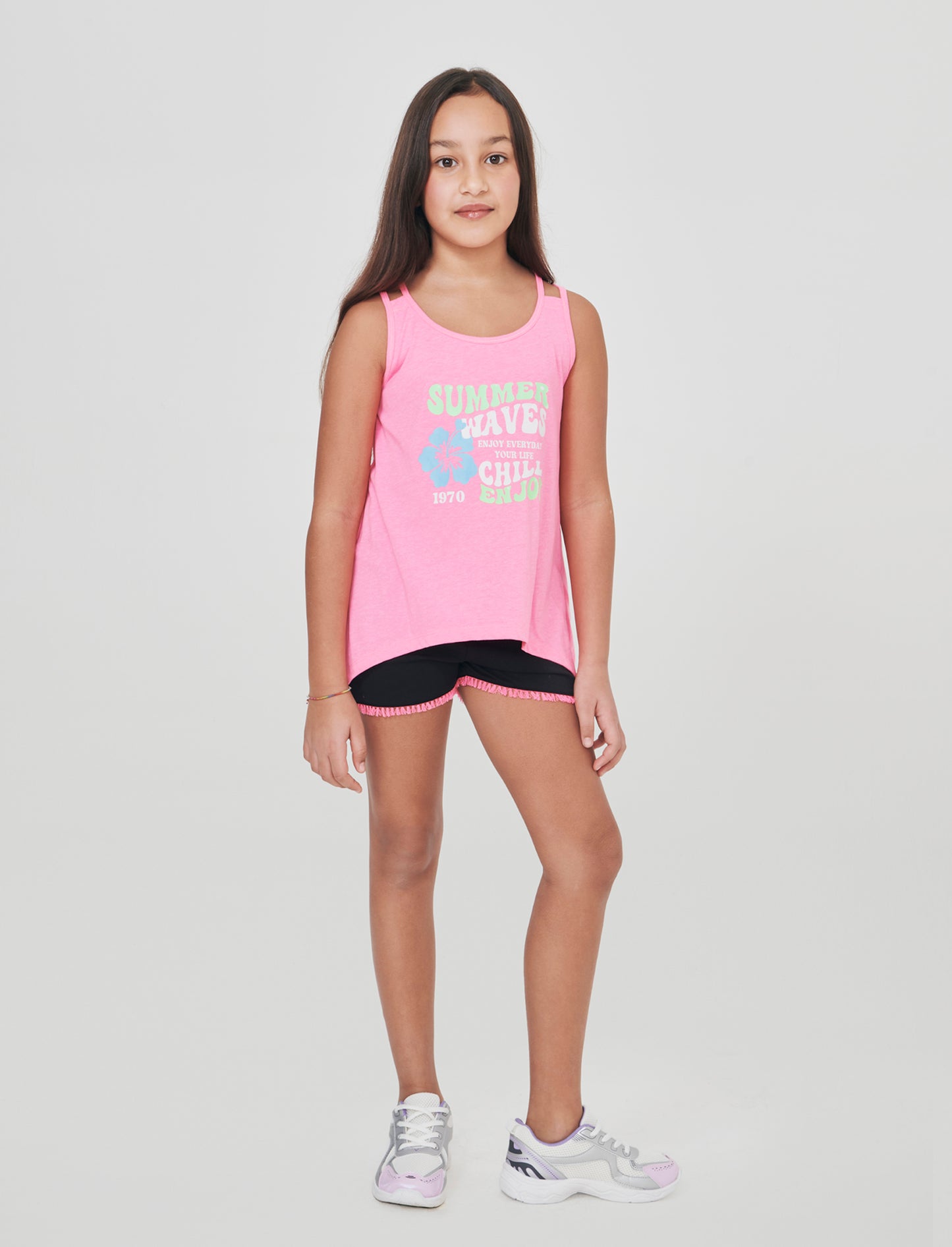 Set due pezzi bambina. - Fuxia