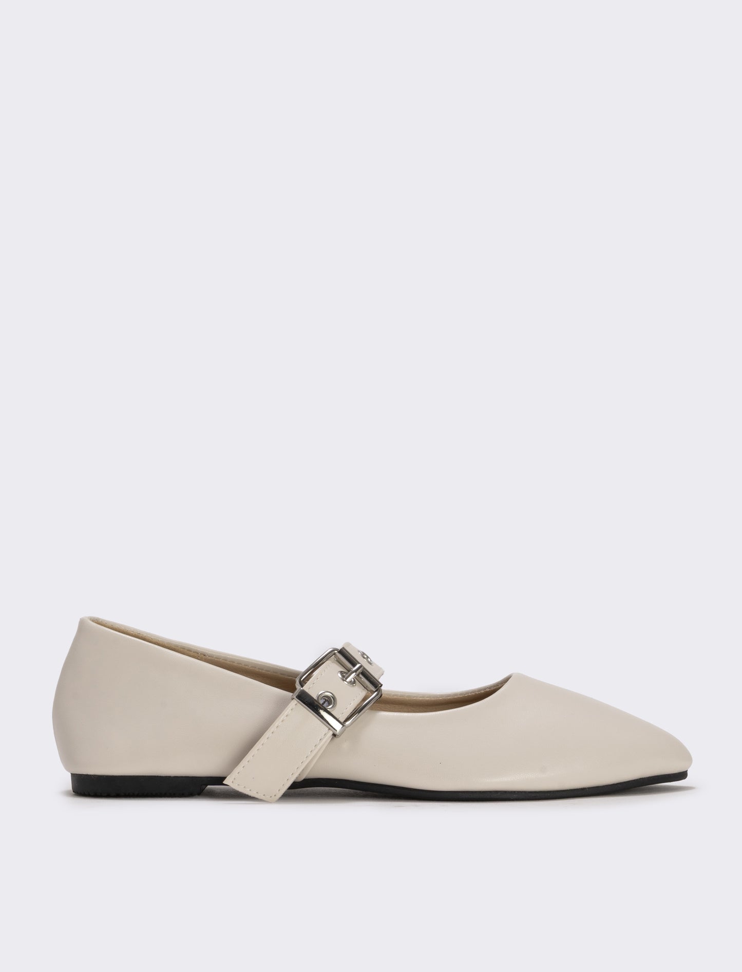 Ballerina beige da bambina con cinturino - Beige