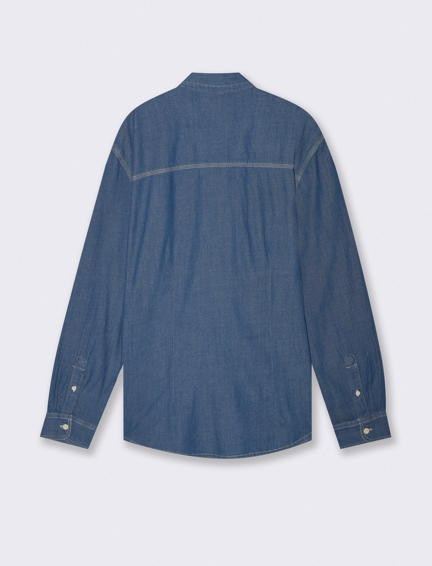 Camicia in denim leggero effetto slavato - Denim
