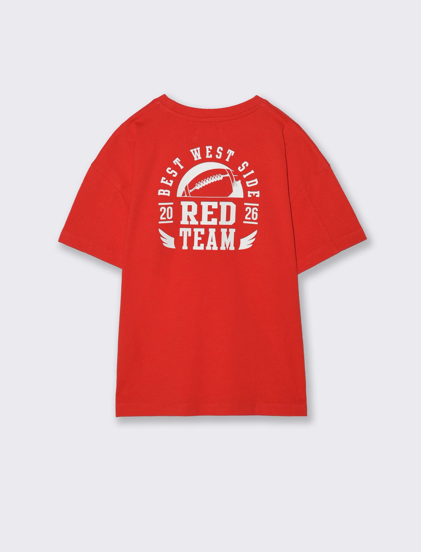 T-shirt loose mezza manica estiva - Rosso