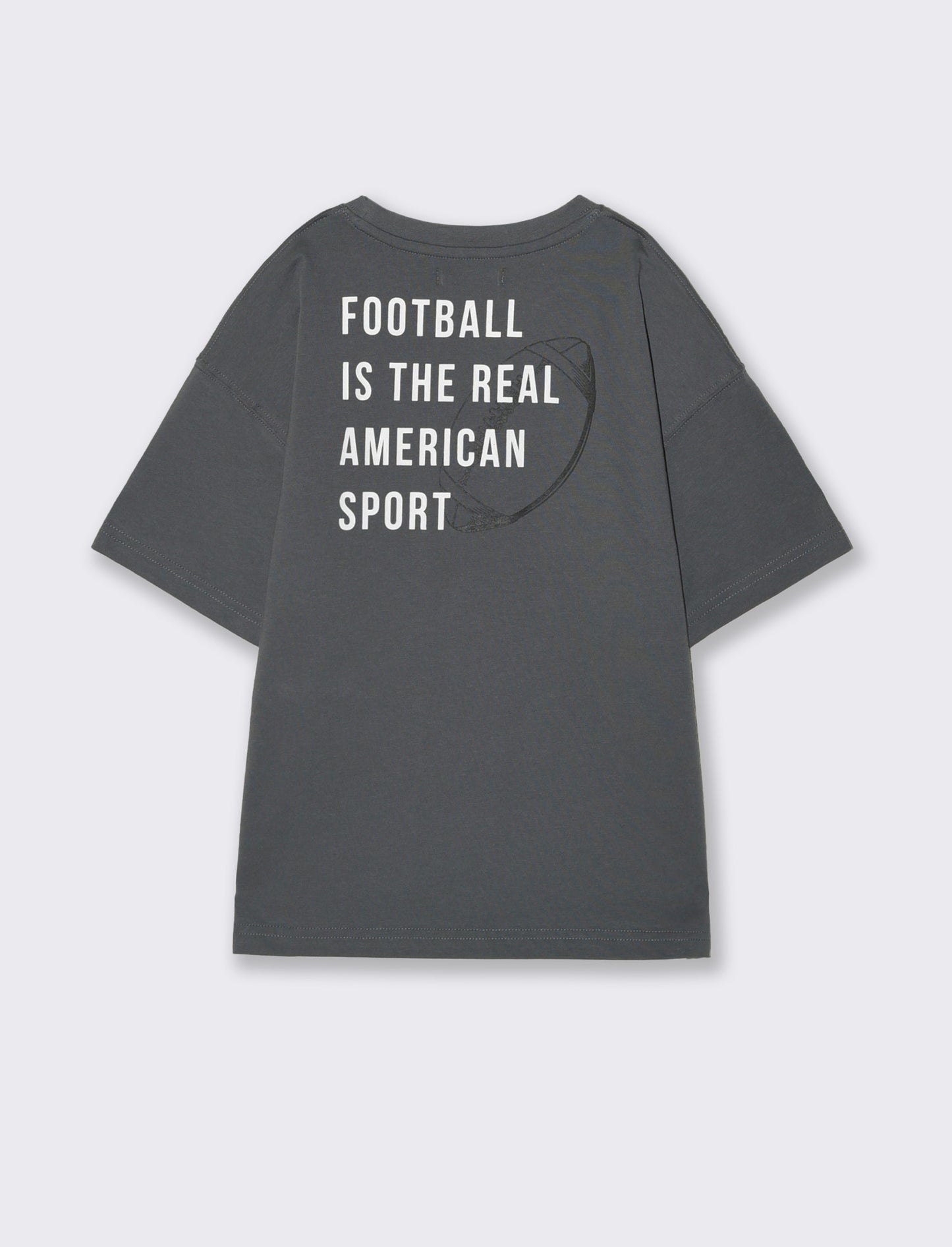 T-shirt in cotone con doppia stampa - Grigio