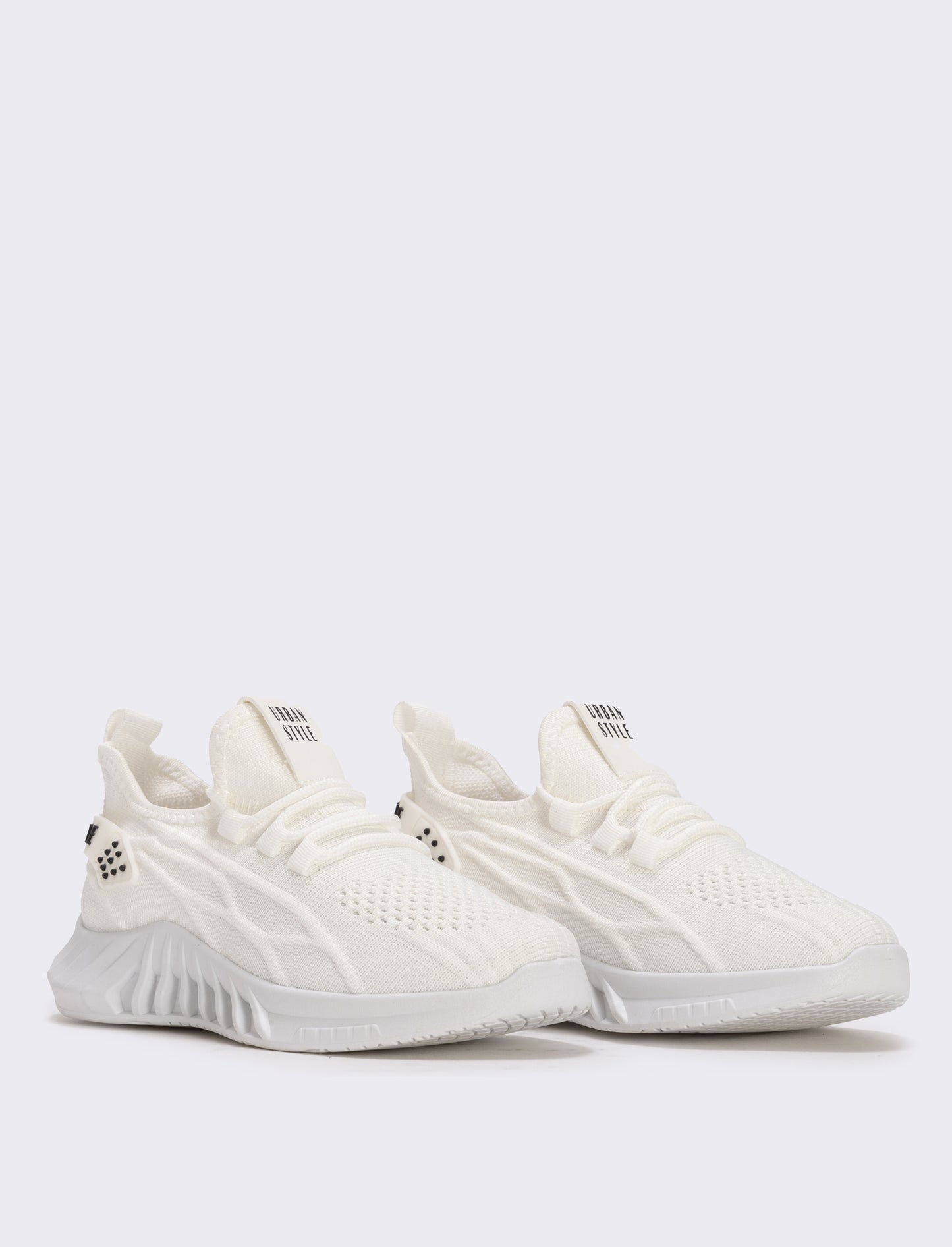 Sneakers multi elementi in tessuto tecnico - Bianco