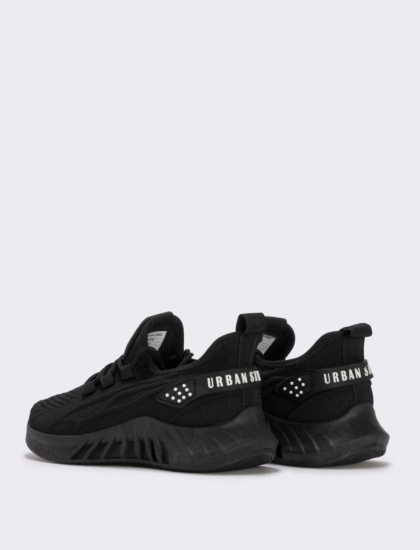 Multi-element fabric sneakers - Black