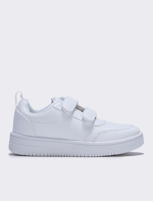 Sneakers basic da bambino. - Bianco
