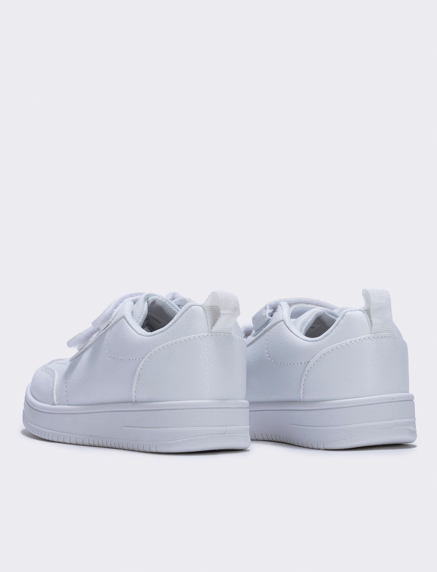 Sneakers basic bambino in poliuretano - Bianco