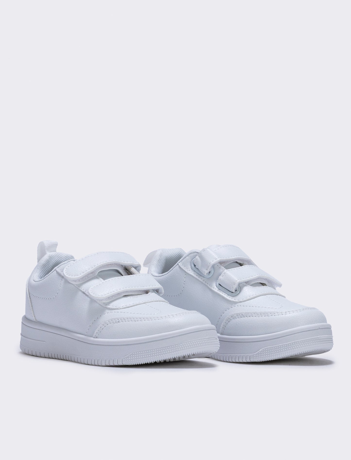 Sneakers basic bambino in poliuretano - Bianco