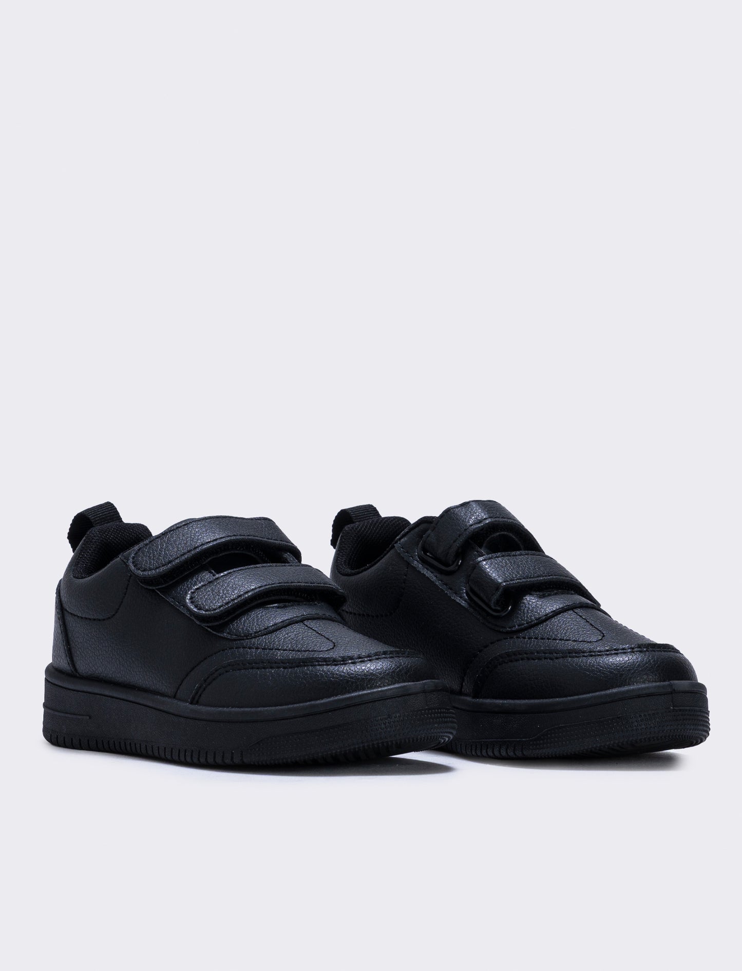 Sneakers basic bambino in poliuretano - Nero