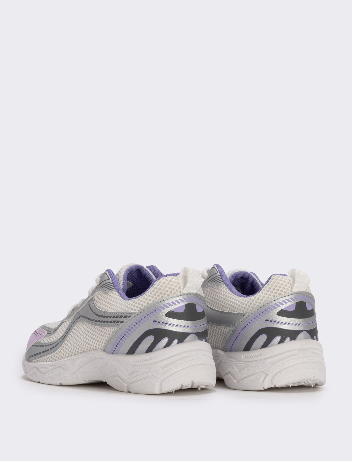 White sneakers with colorful accents for girls - White