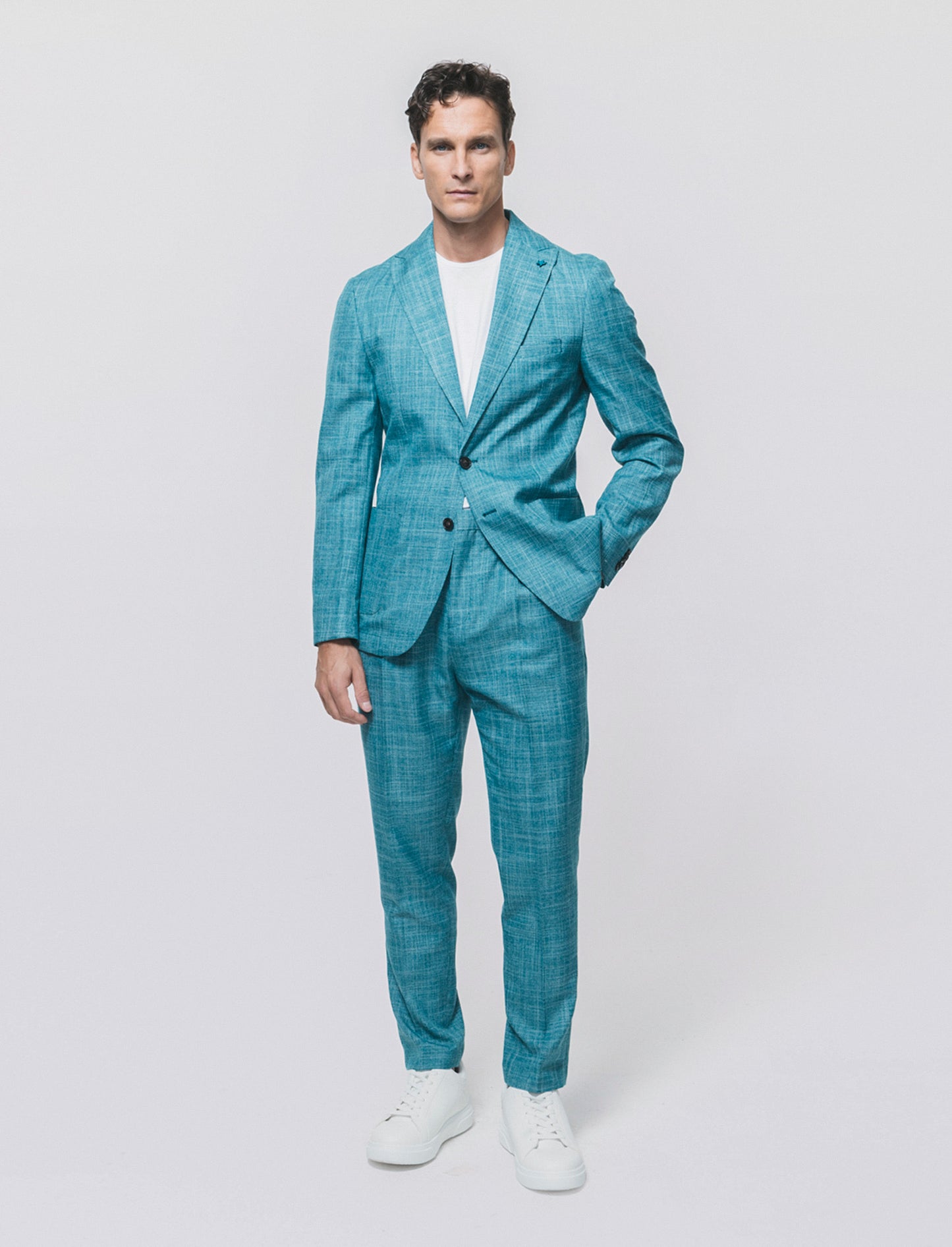 Formal Blazer in Structured Fabric - Green
