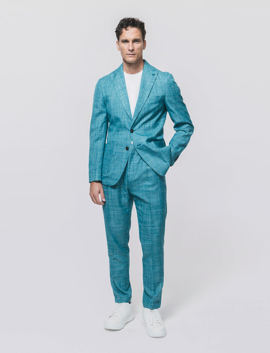 Formal Blazer in Structured Fabric - Green