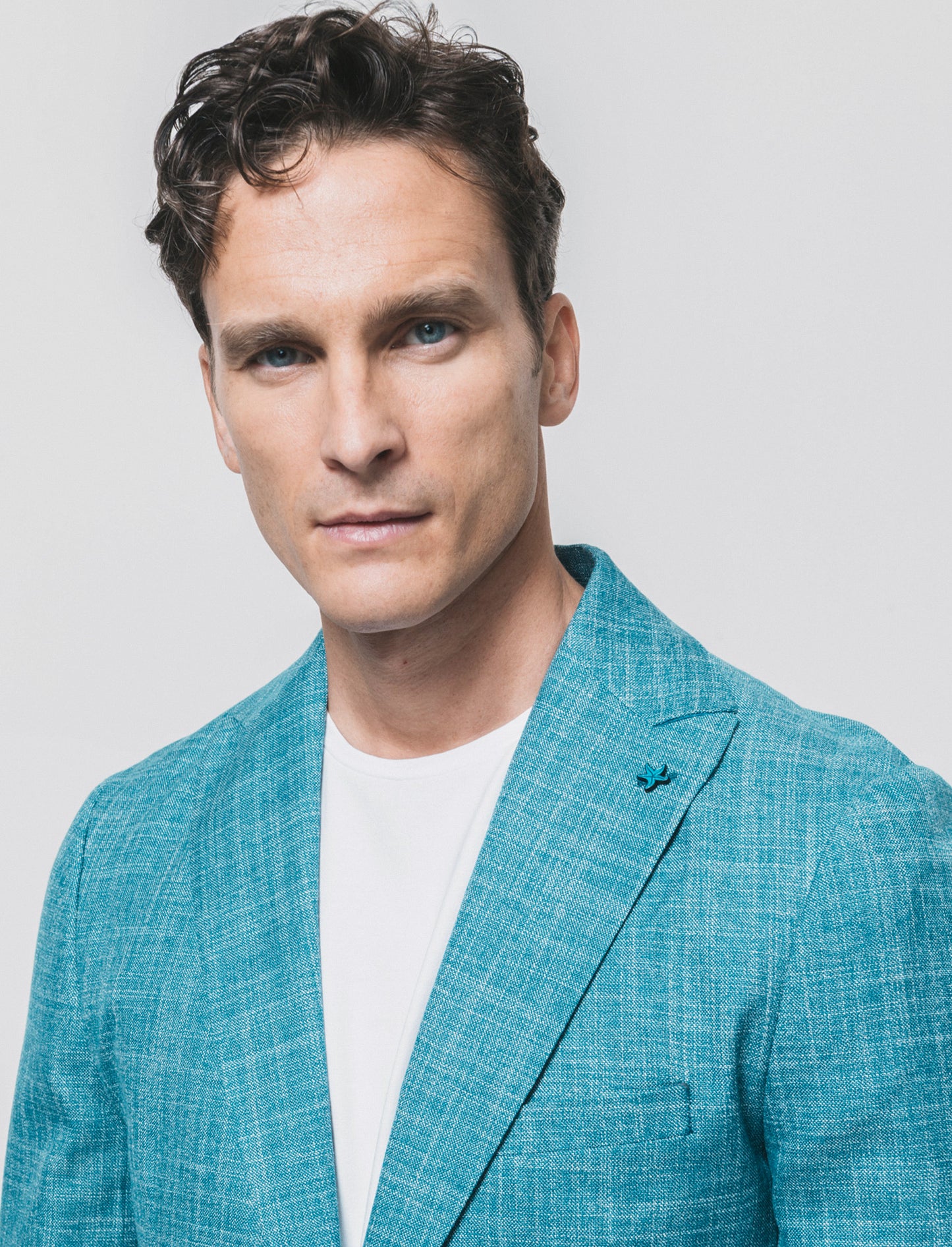 Formal Blazer in Structured Fabric - Green