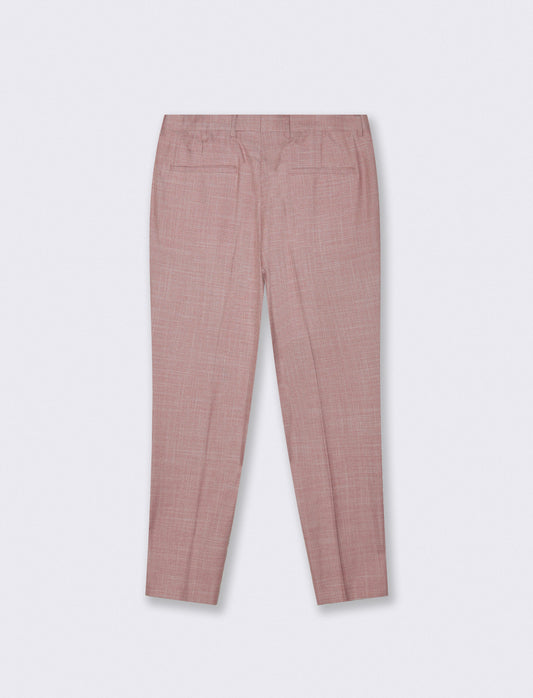 Pantaloni formal fit in tessuto strutturato - Corallo