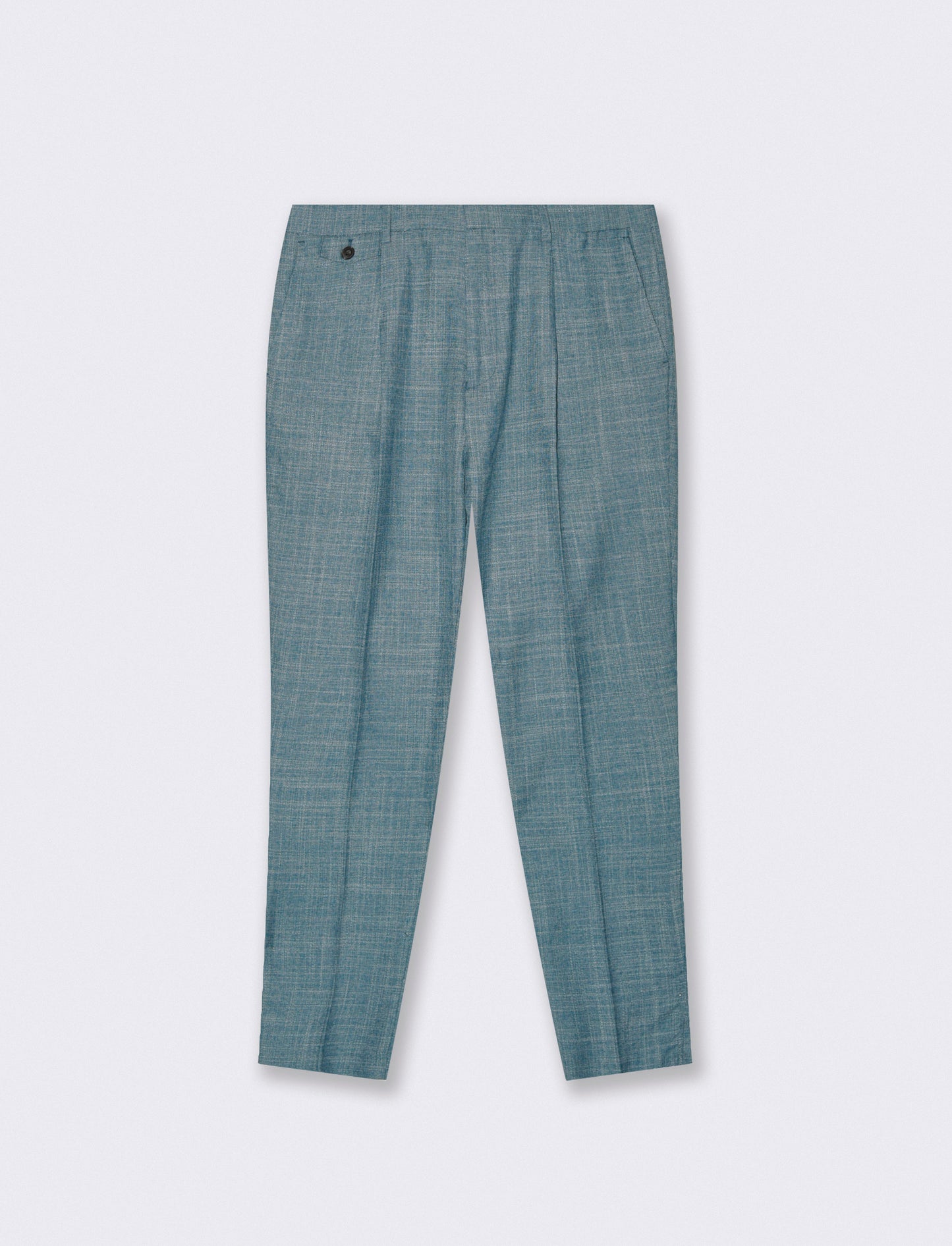 Formal fit trousers in structured fabric - Green