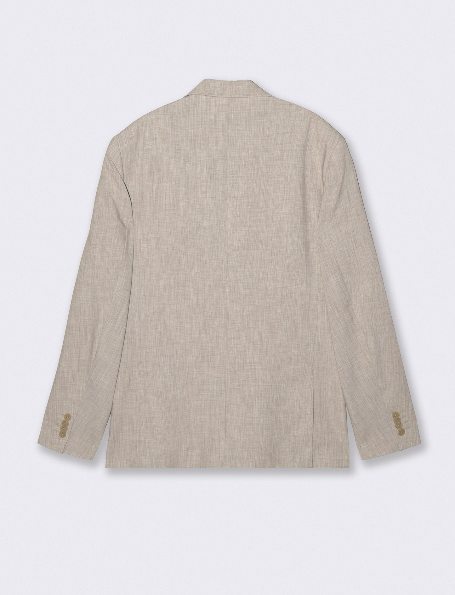 Linen effect blazer with classic collar - Beige