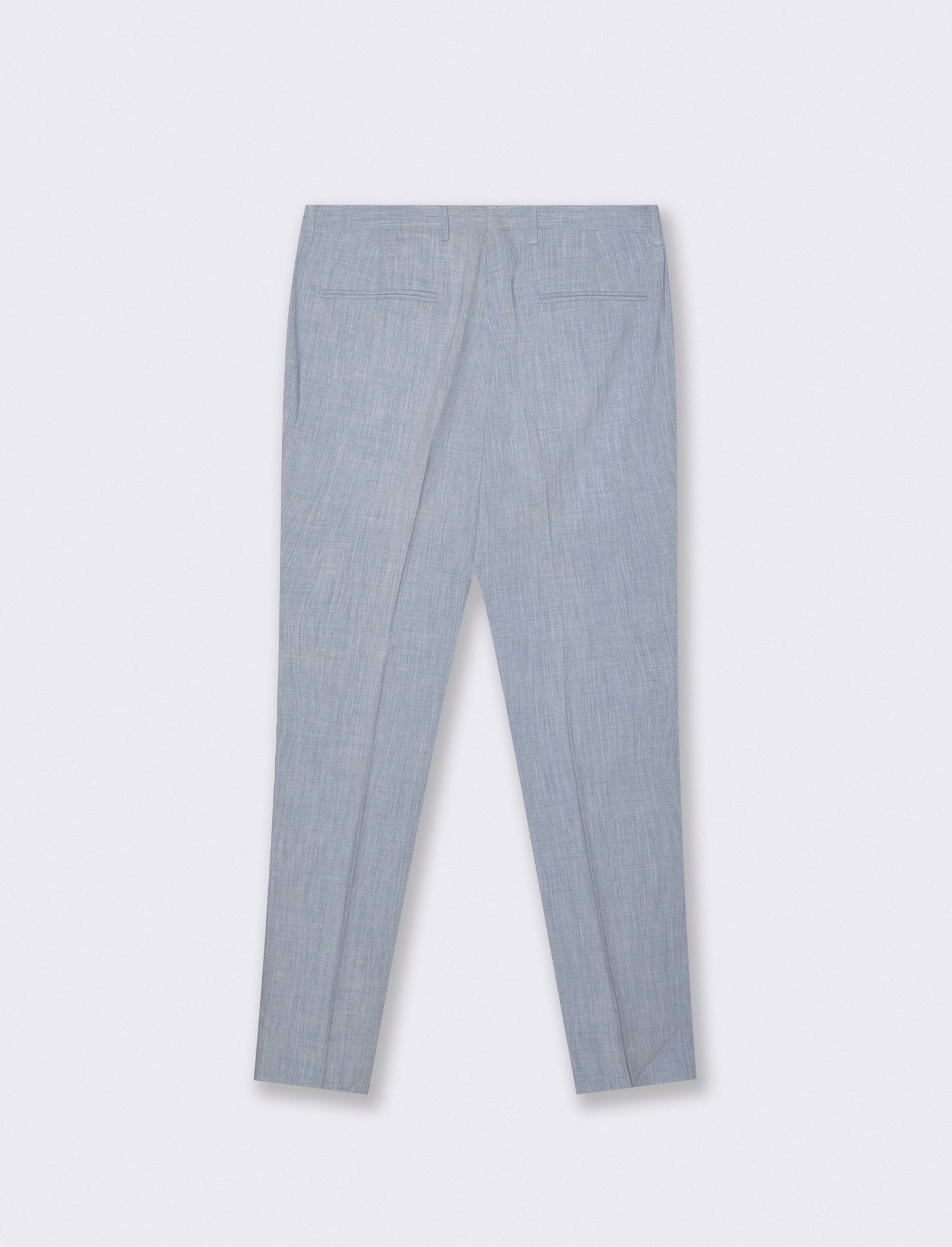 Pantaloni formal fit effetto lino - Blu
