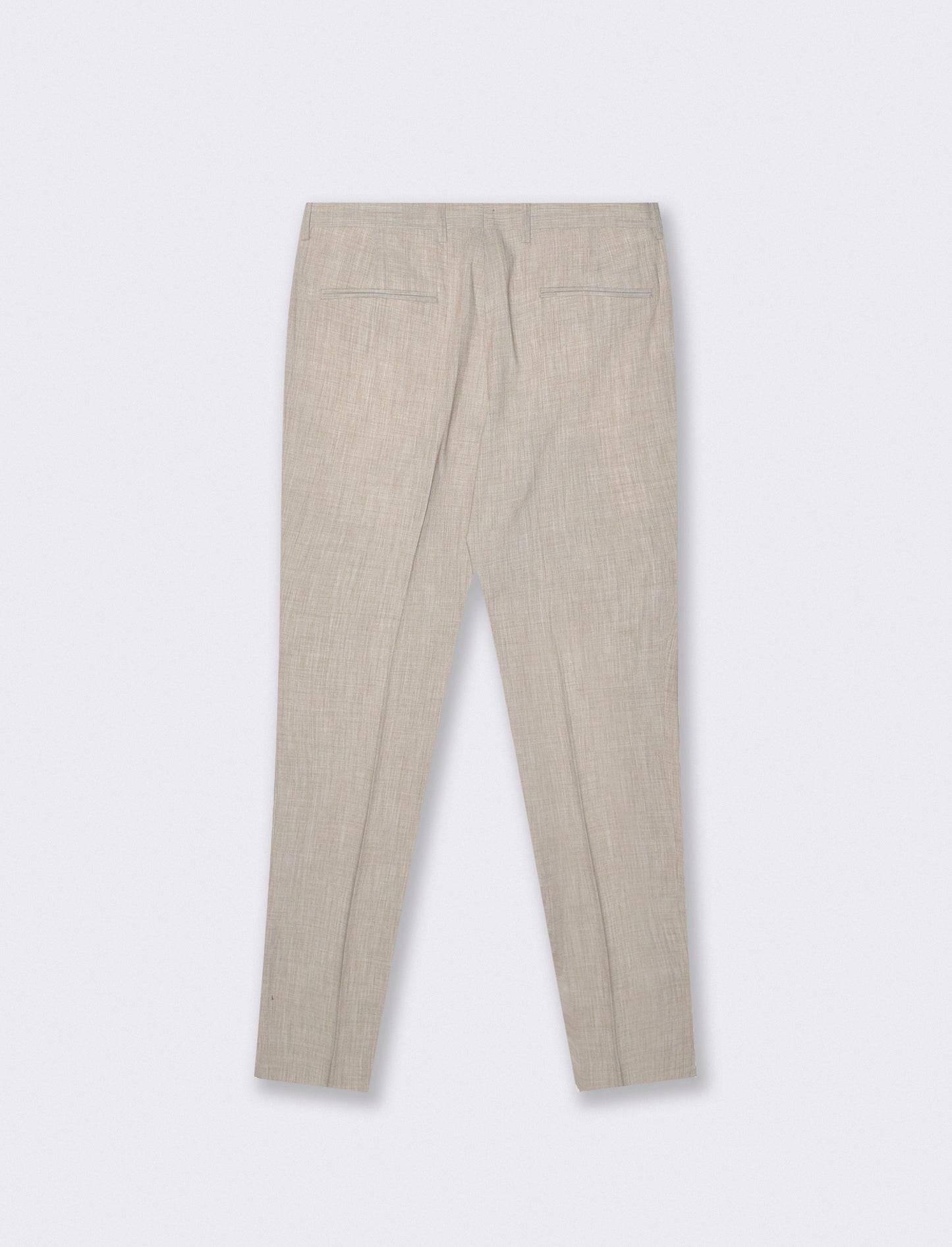 Pantaloni formal fit effetto lino - Beige