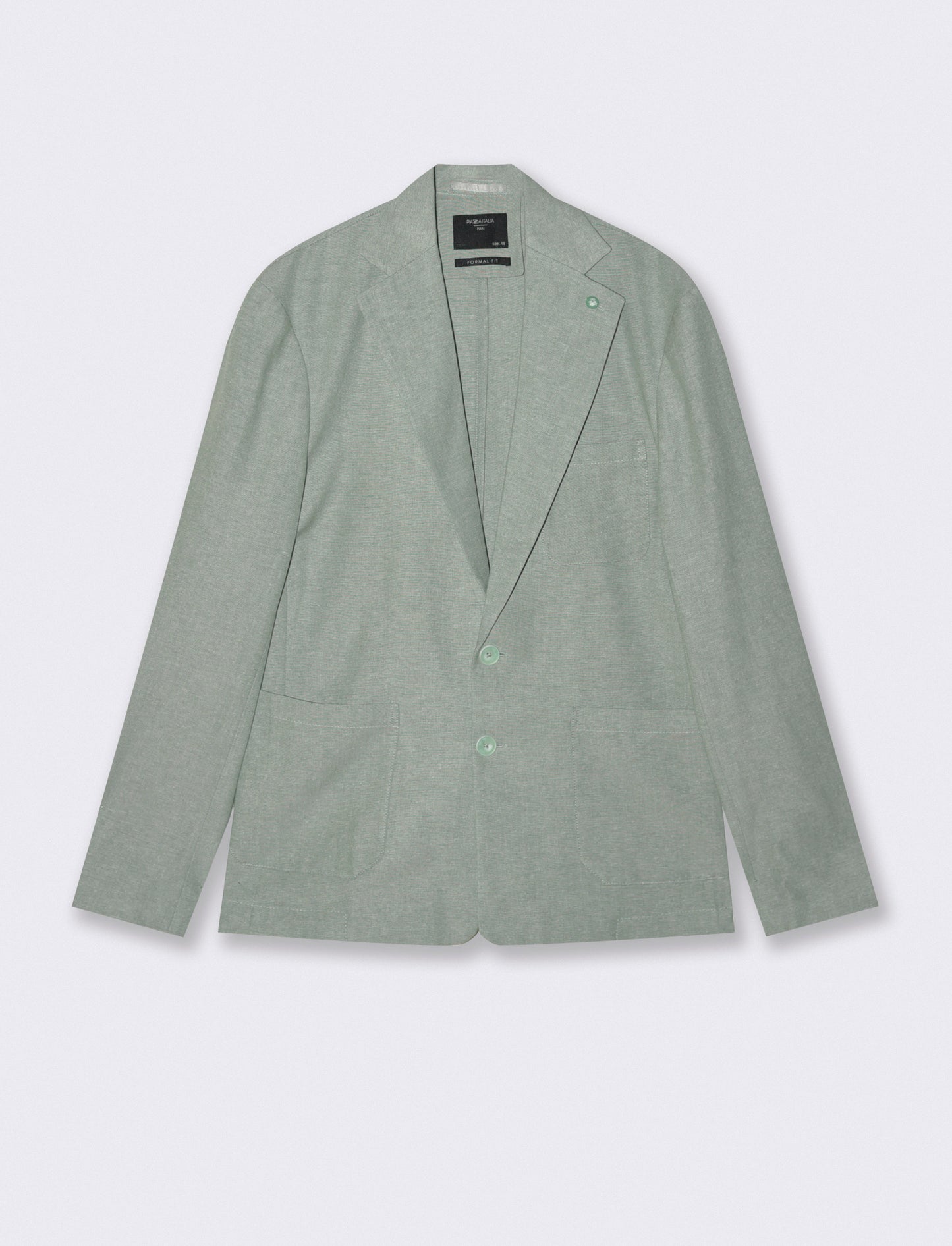 Deconstructed Blazer in Linen Blend - Green