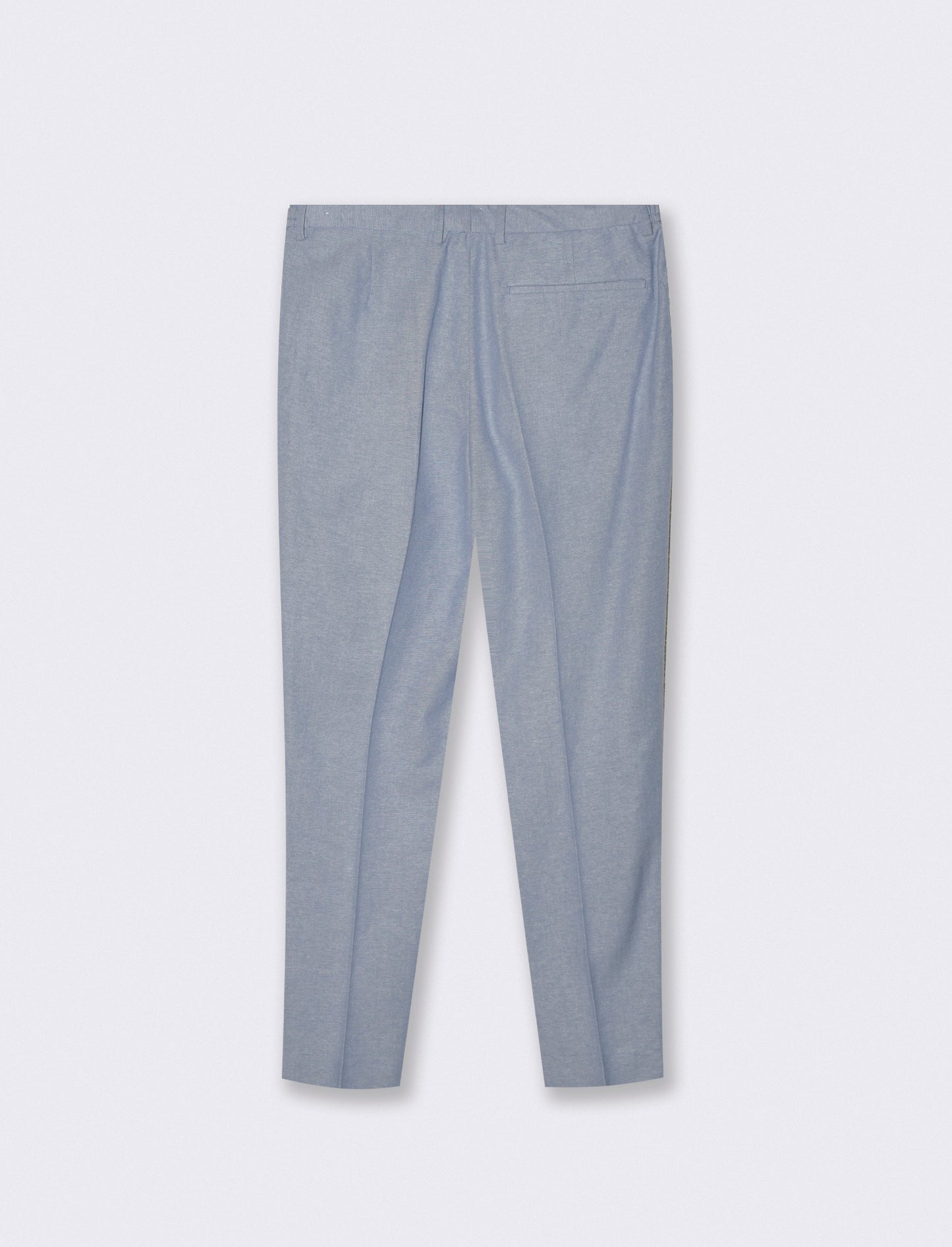 Pantaloni Jogger Misto Lino con Pinces - Celeste