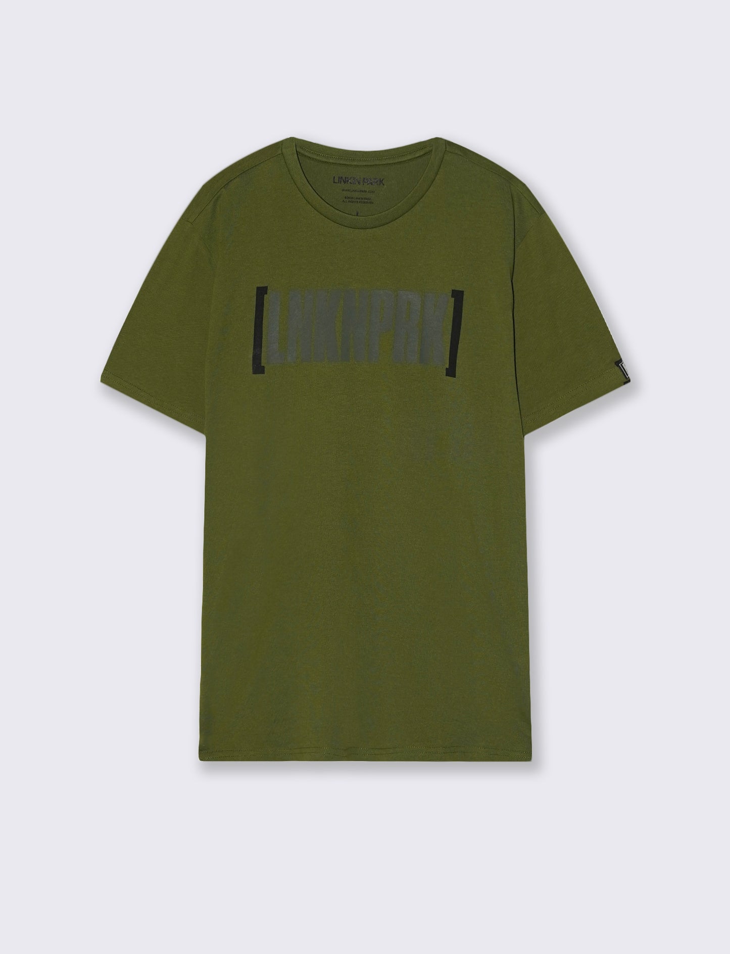 T-SHIRT STAMPA LINKIN PARK - Verde militare