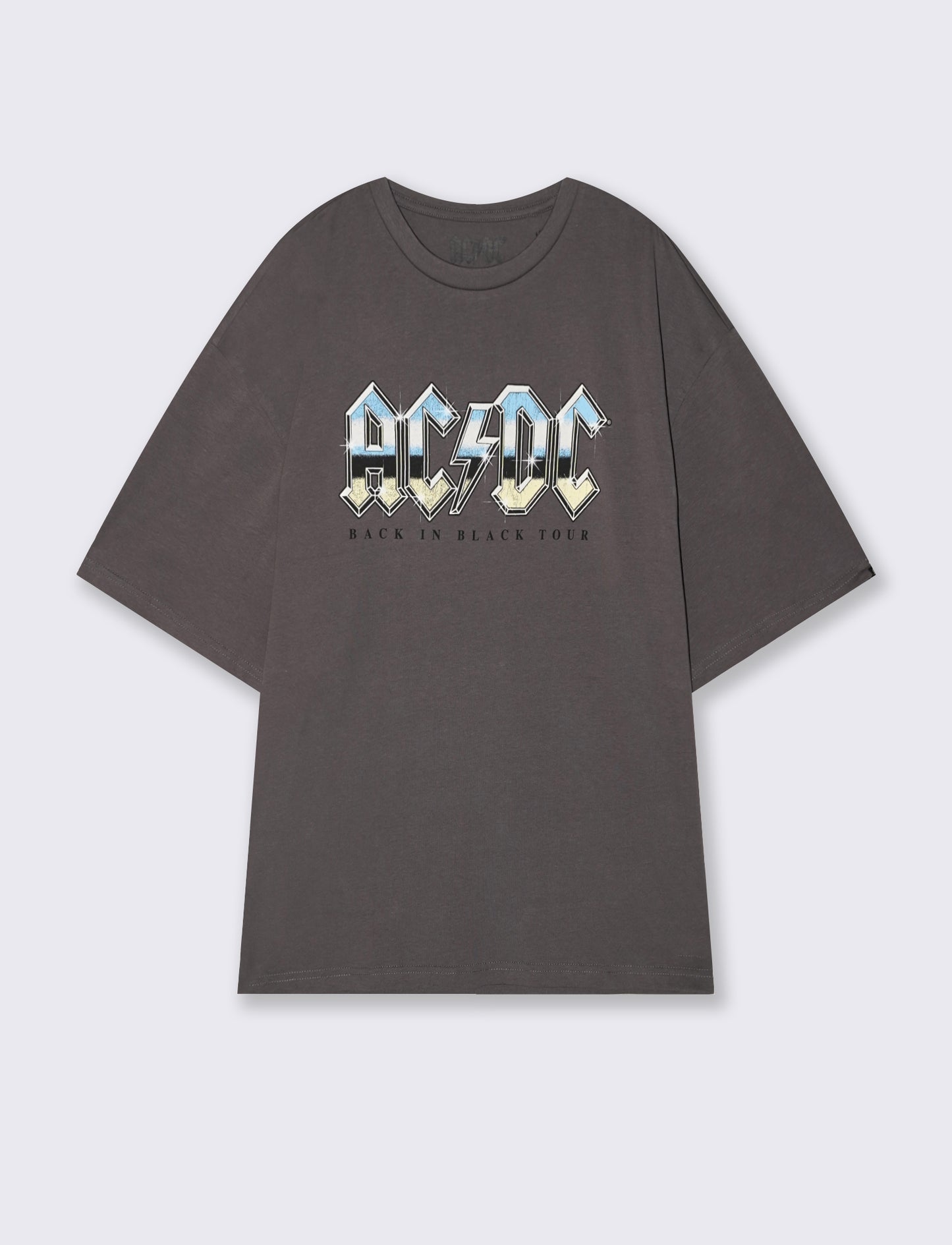 T-shirt AC DC girocollo maniche corte - Grigio piombo