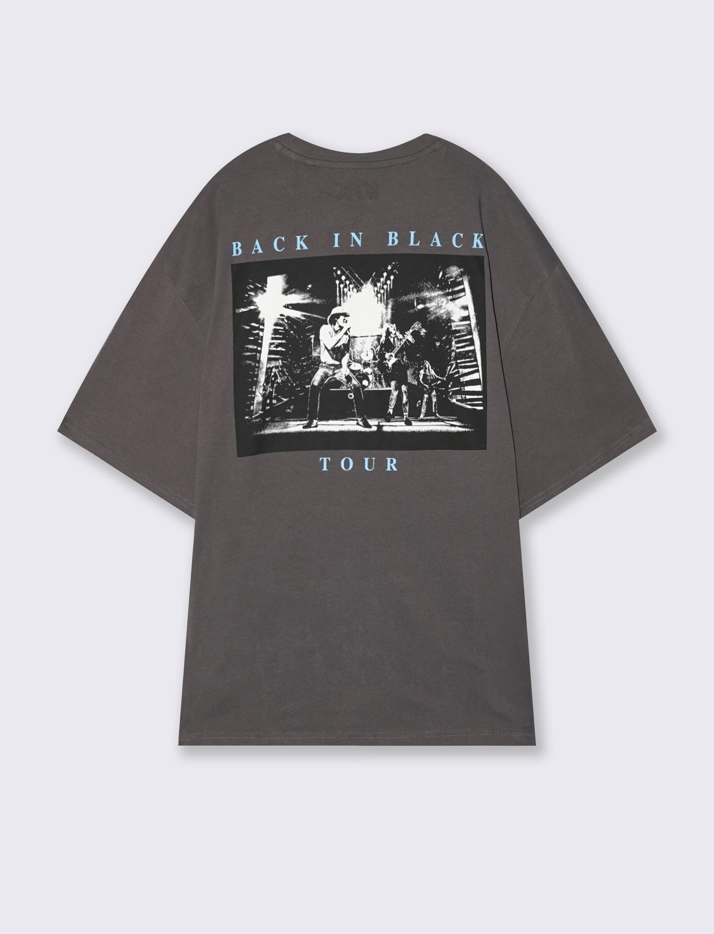 T-shirt AC DC girocollo maniche corte - Grigio piombo