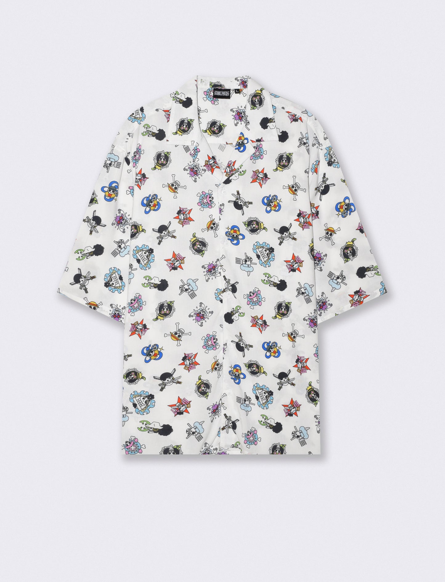 CAMICIA STAMPA ALL OVER  ONEPIECE - Bianco