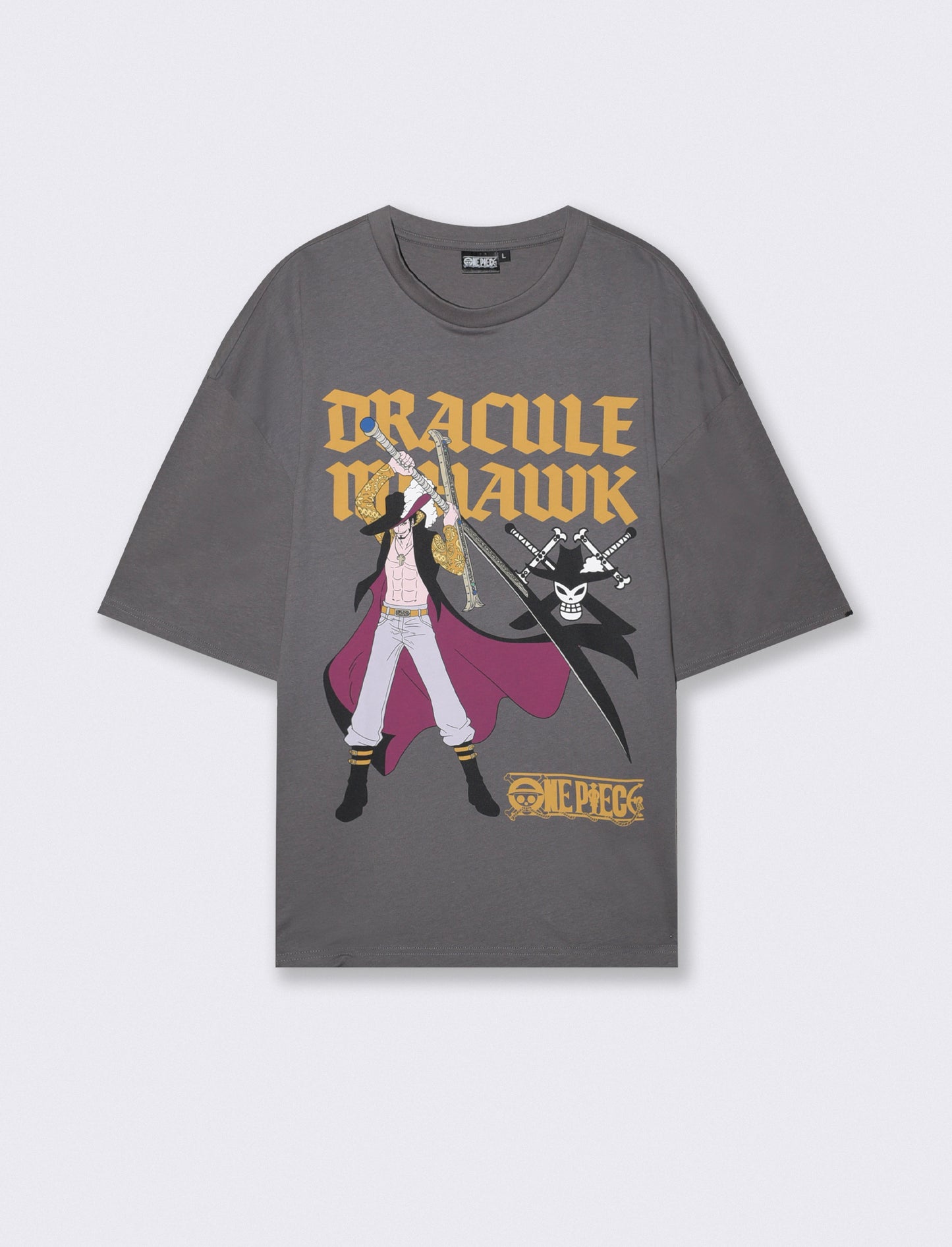 T-SHIRT STAMPA ONE PIECE - Grigio piombo