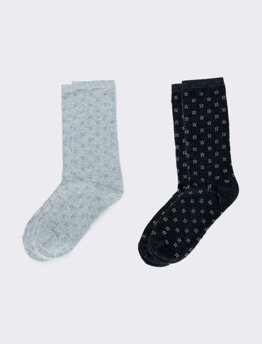 Calzini short per bambini - 2 paia - Nero