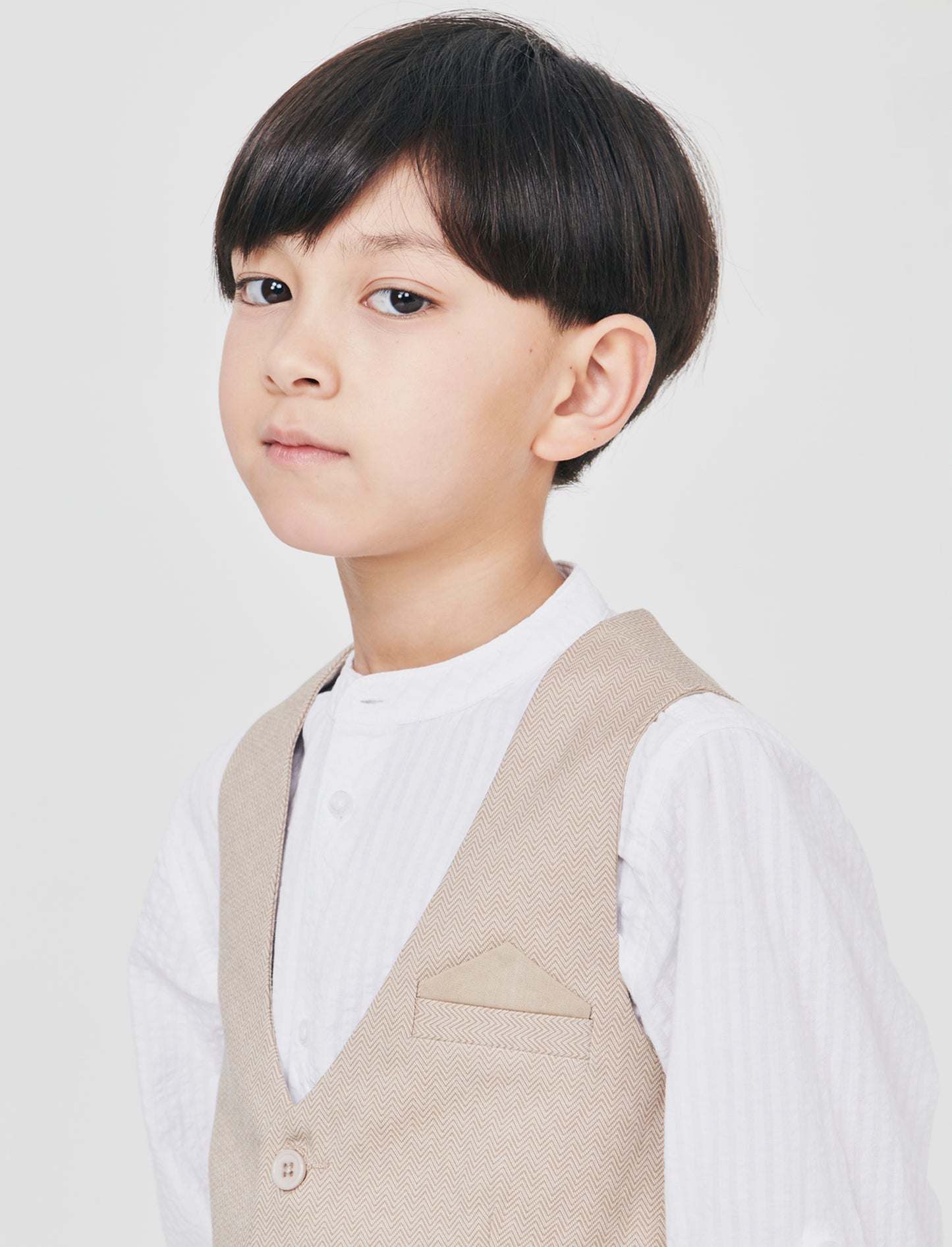 Gilet con motivo a spine per ogni occasione - Beige