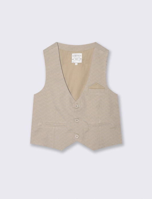 Spiked Pattern Vests for Every Occasion - Beige