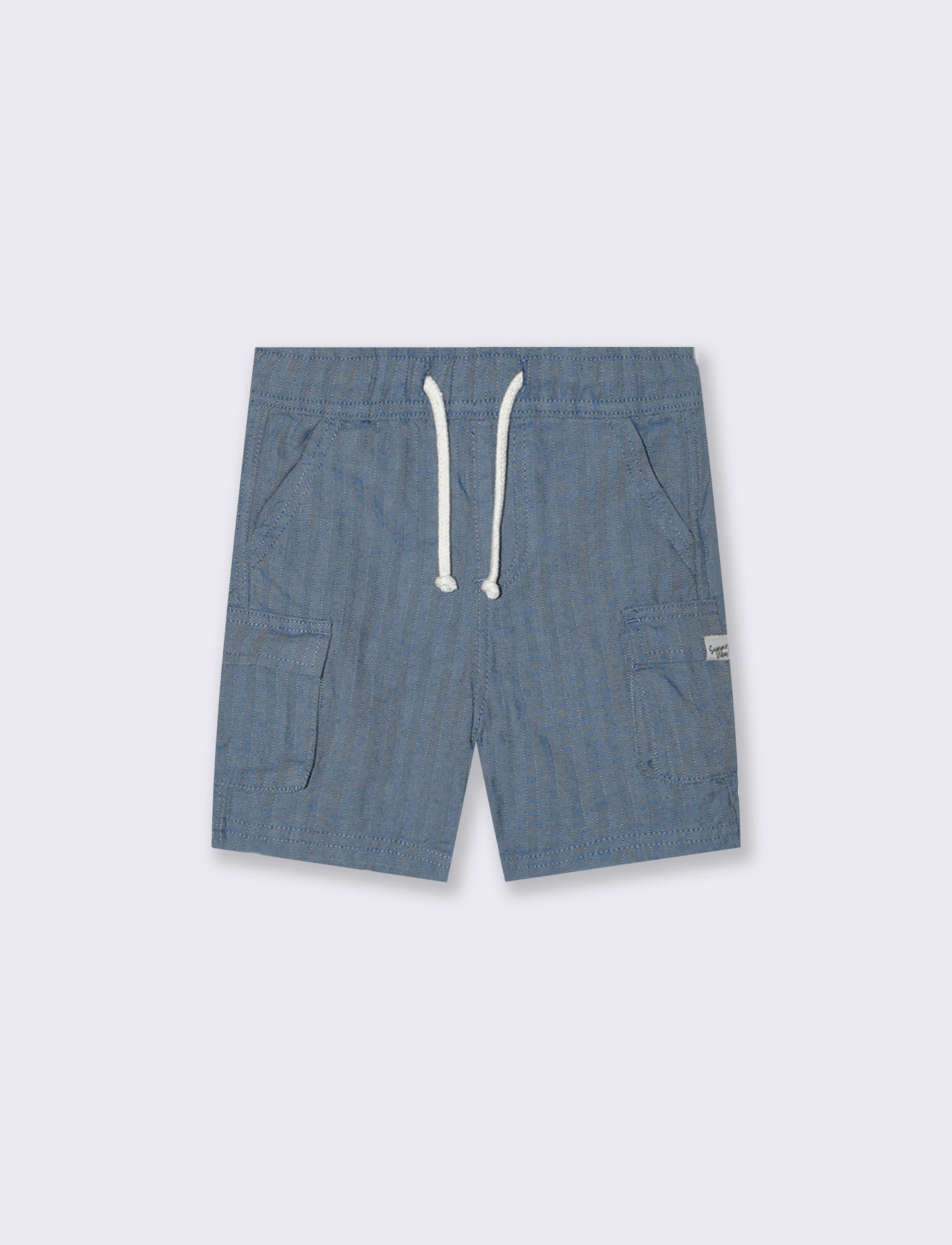 Bermuda eleganti con tasconi e coulisse - Azzurro