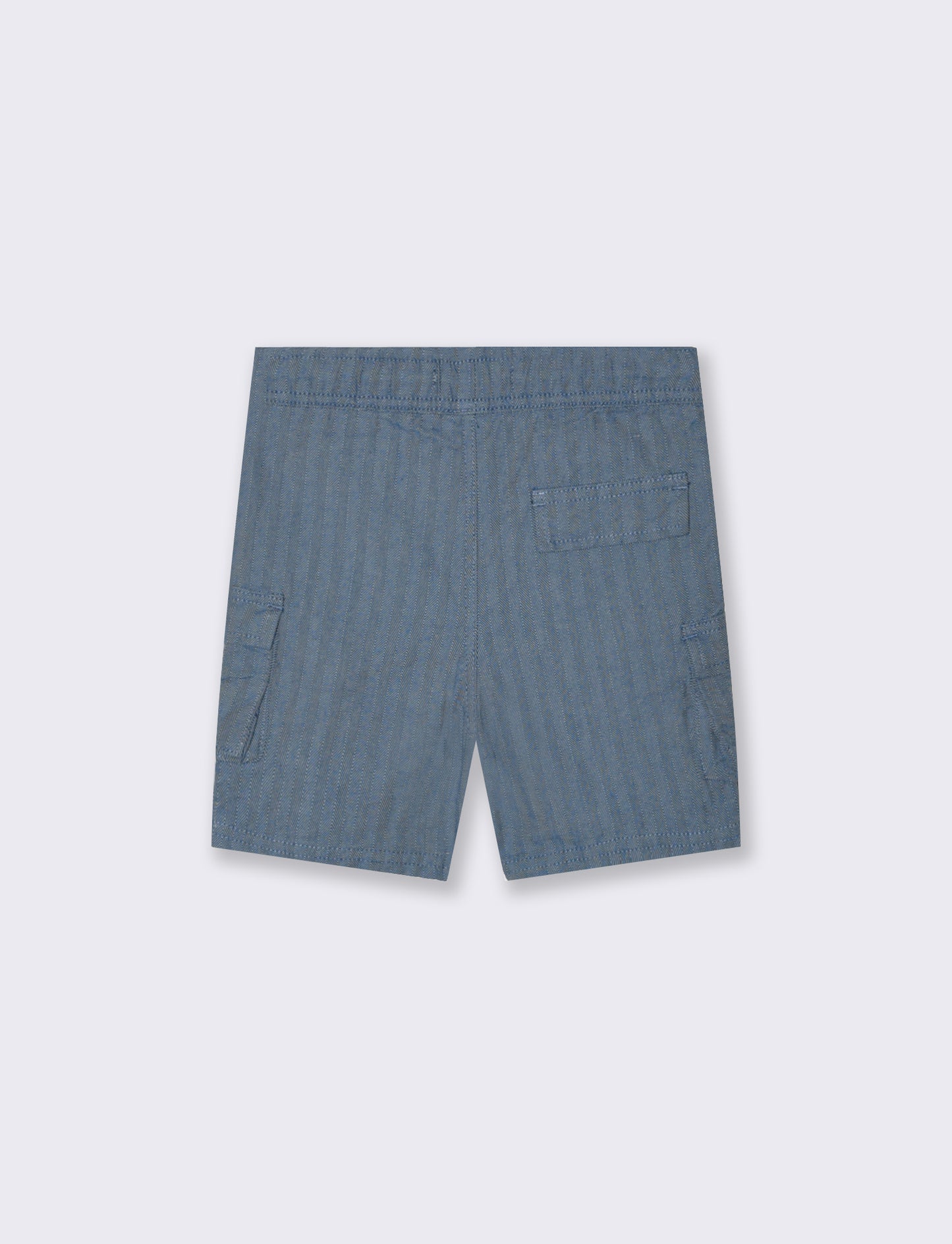 Bermuda eleganti con tasconi e coulisse - Azzurro