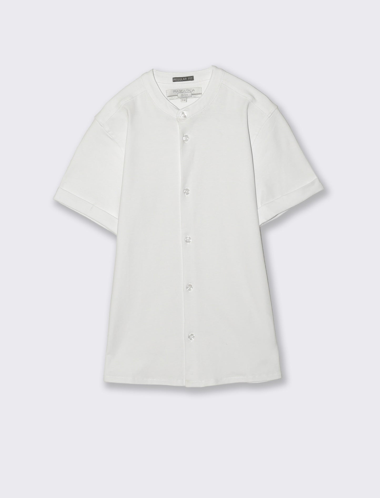 Camicia mezza manica in jersey elegante - Bianco