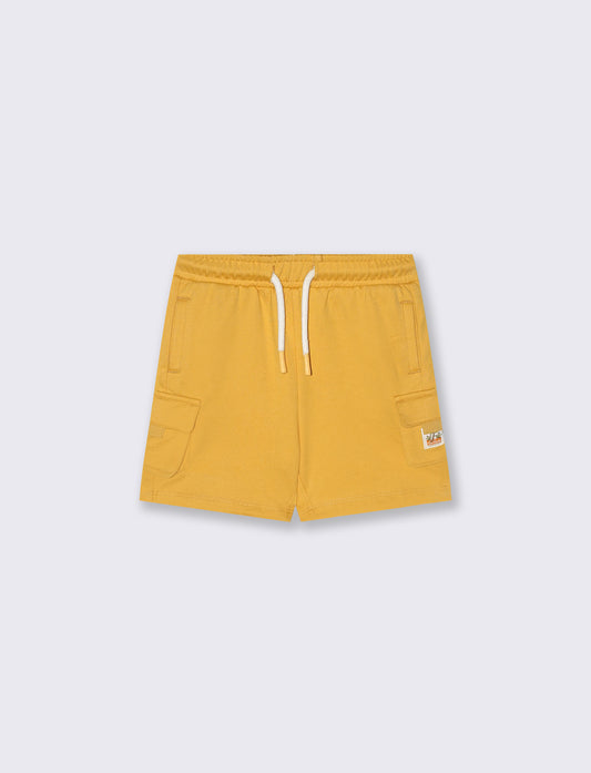 Bermuda shorts with pockets and drawstring - Yellow