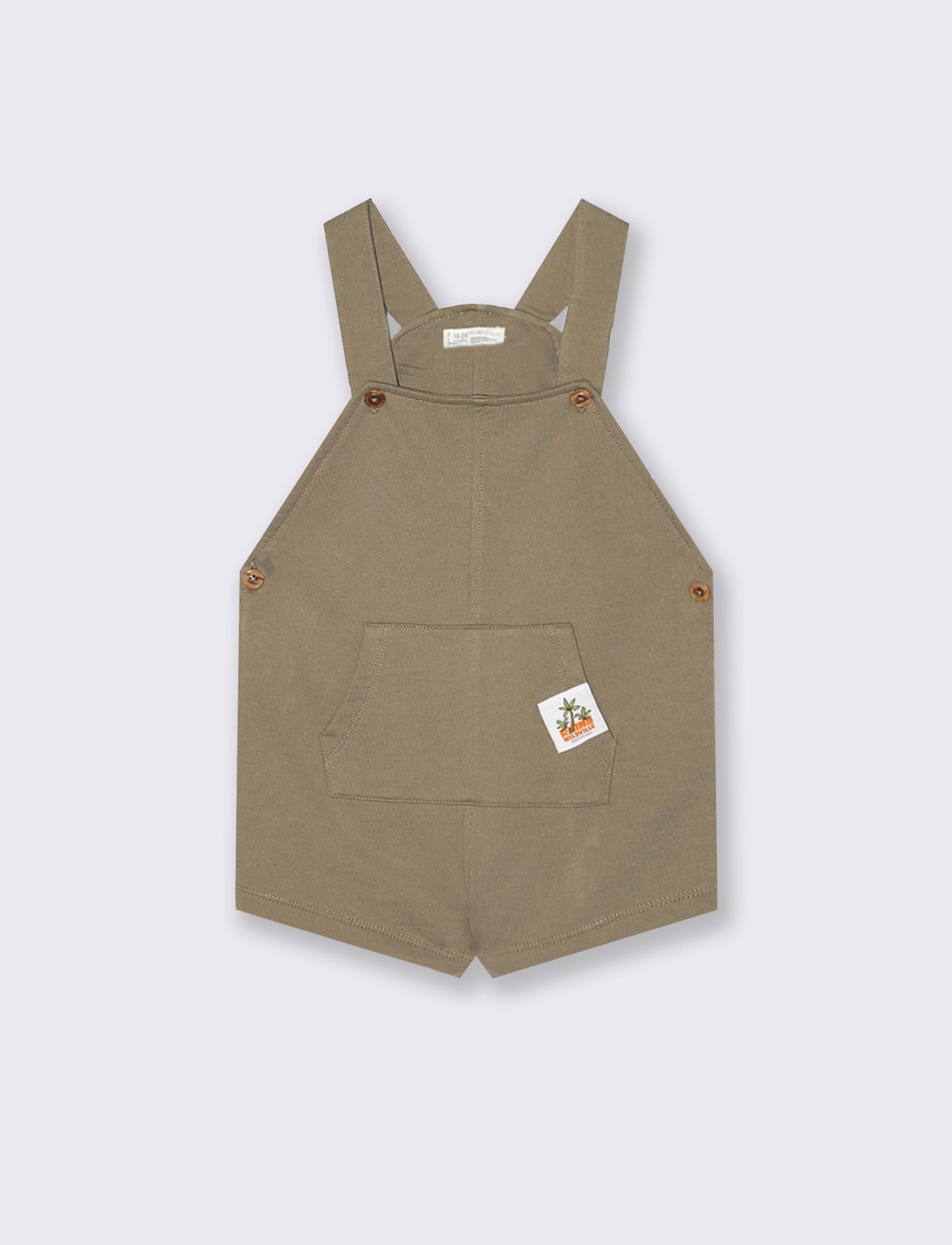 Short sports sweatshirt overalls with pocket - Beige
