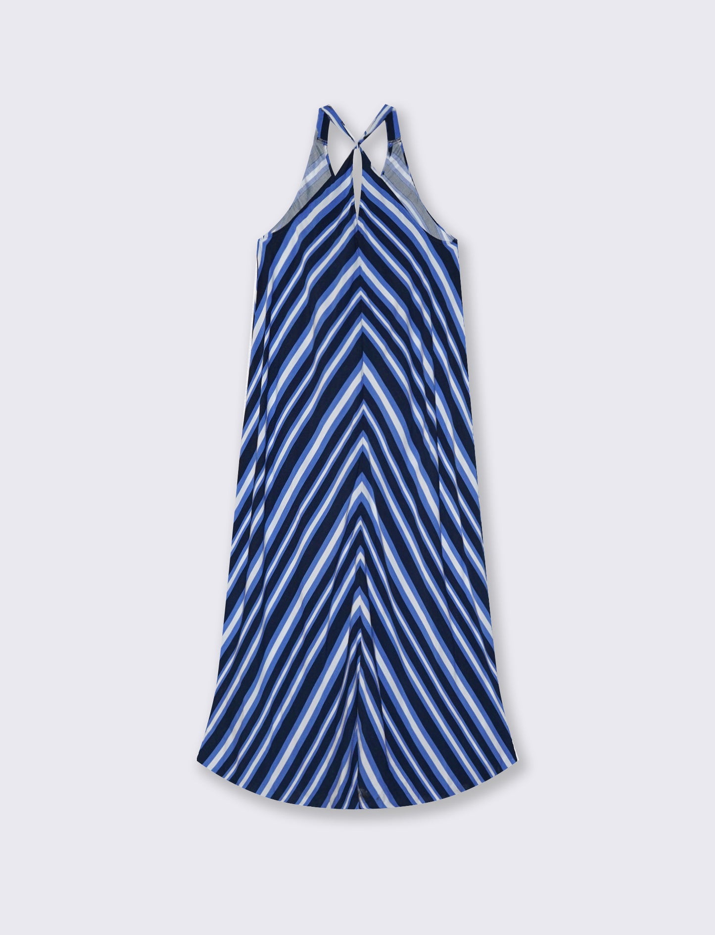 Vestito lungo con scollo a V e nodo - var 1