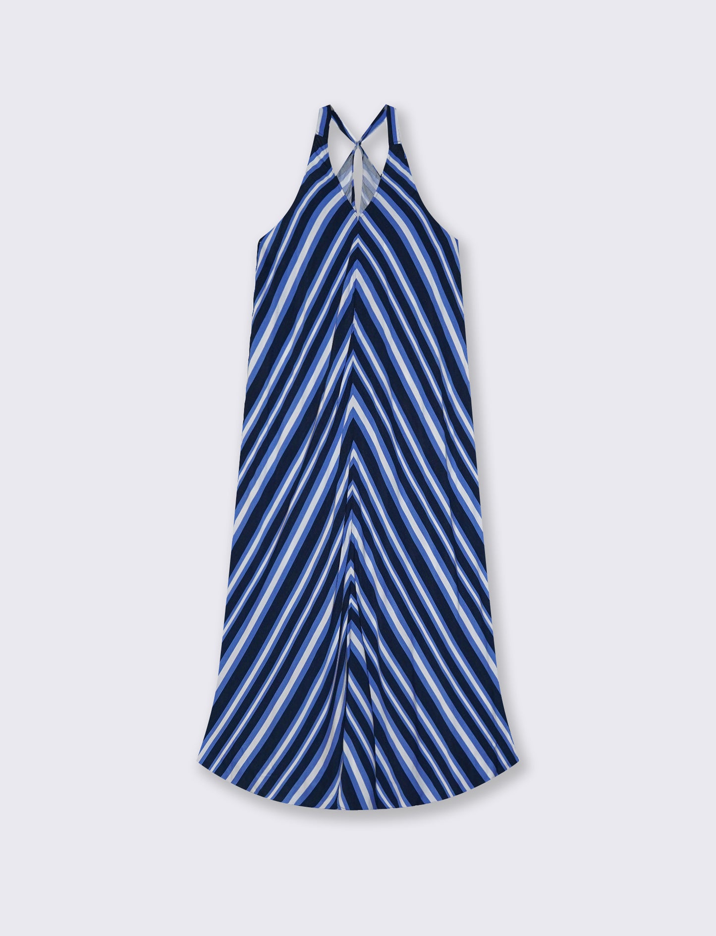 Vestito lungo con scollo a V e nodo - var 1