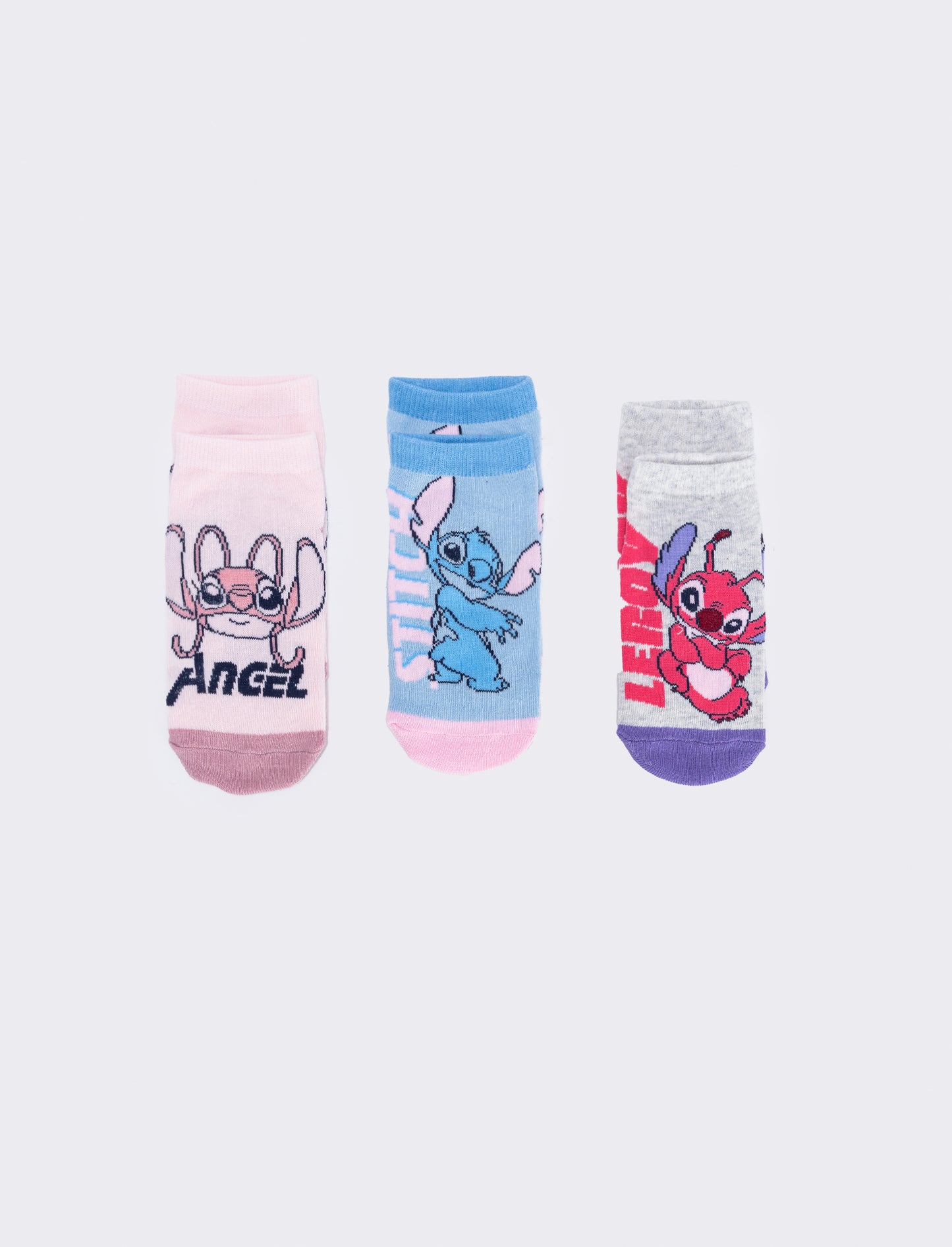 Set of 3 Hello Kitty Stitch Socks for Girls - Pink