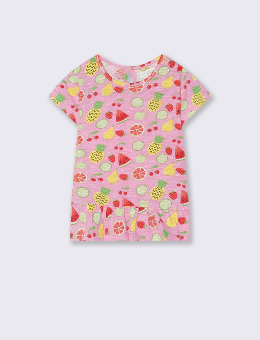 Short sleeve printed t-shirt - Pink