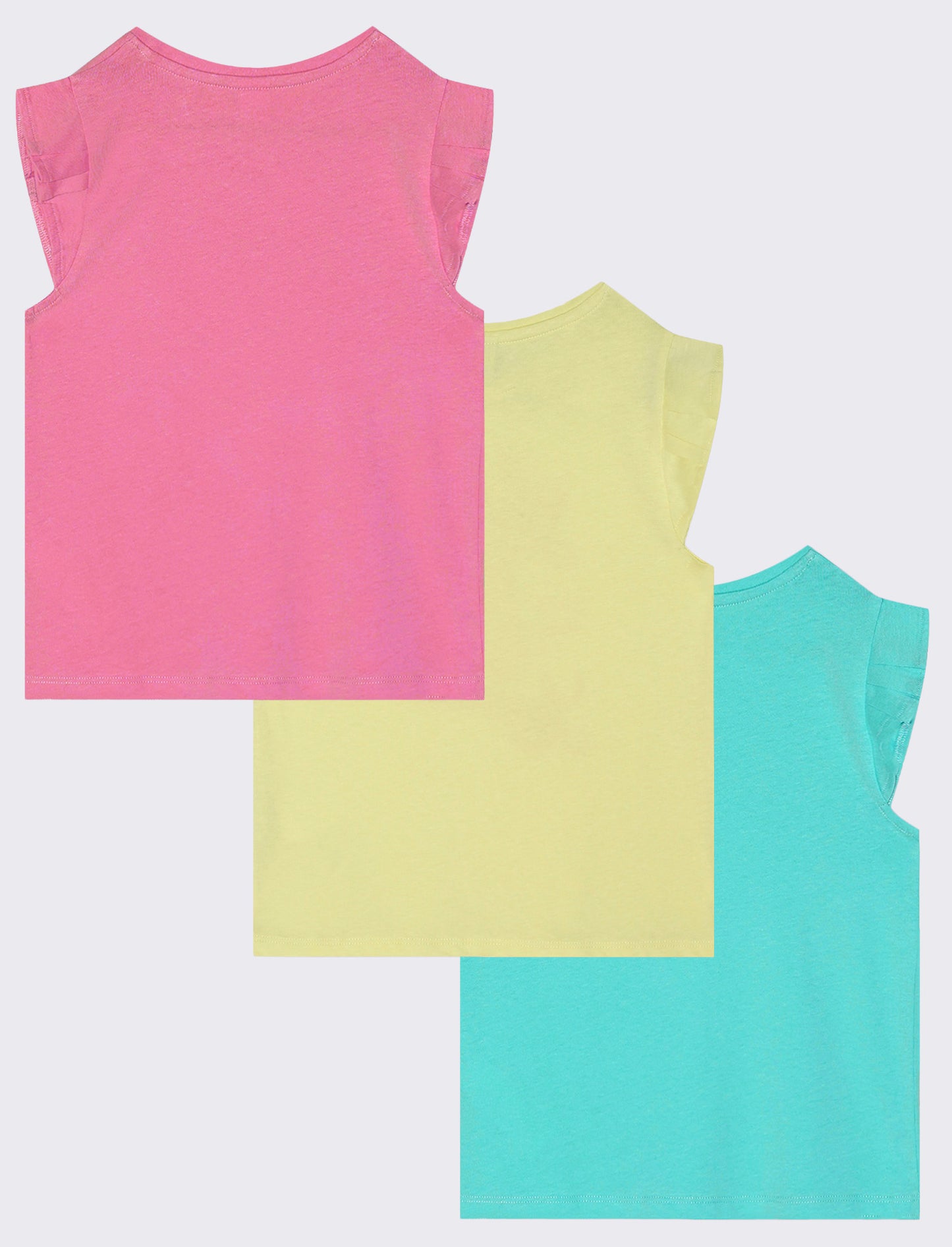 T-shirt mezza manica 3pack bambina - Giallo