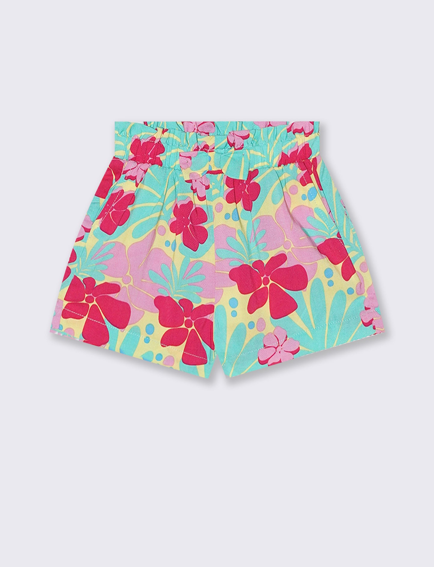 Summer patterned viscose shorts - Multicolor