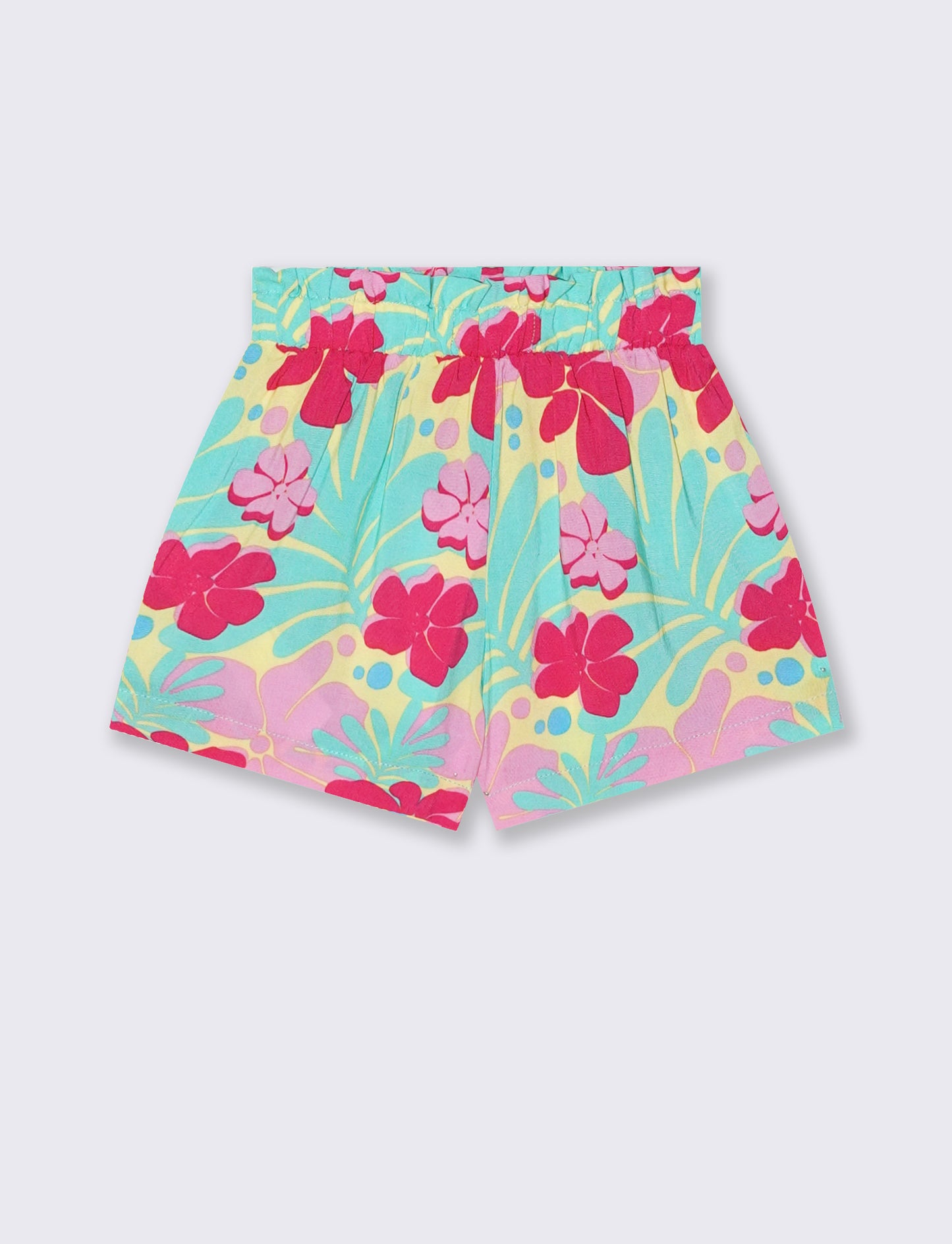Summer patterned viscose shorts - Multicolor