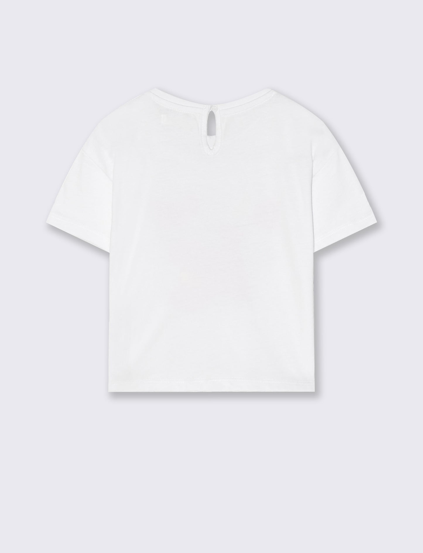 Summer Print Crew Neck T-Shirt - White
