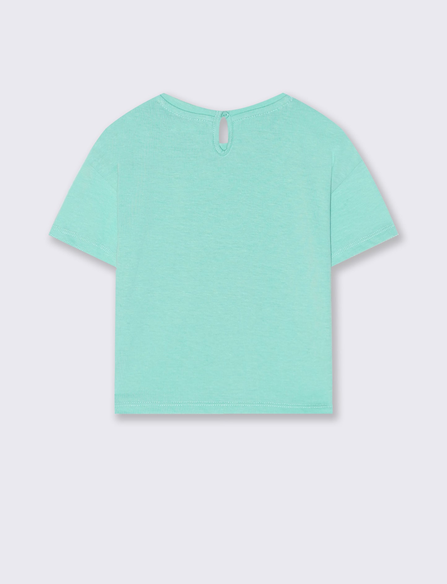 Summer Print Crew Neck T-Shirt - Green