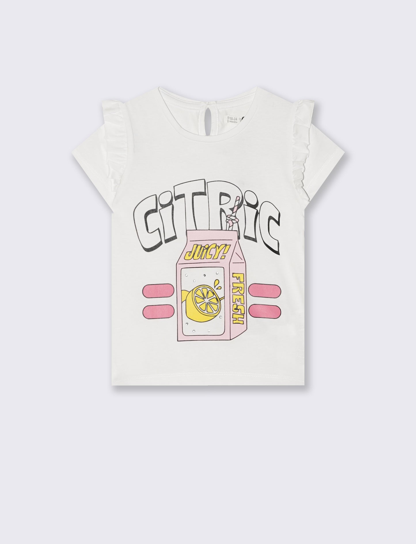 Tshirt con rouches e strass per look casual - Bianco