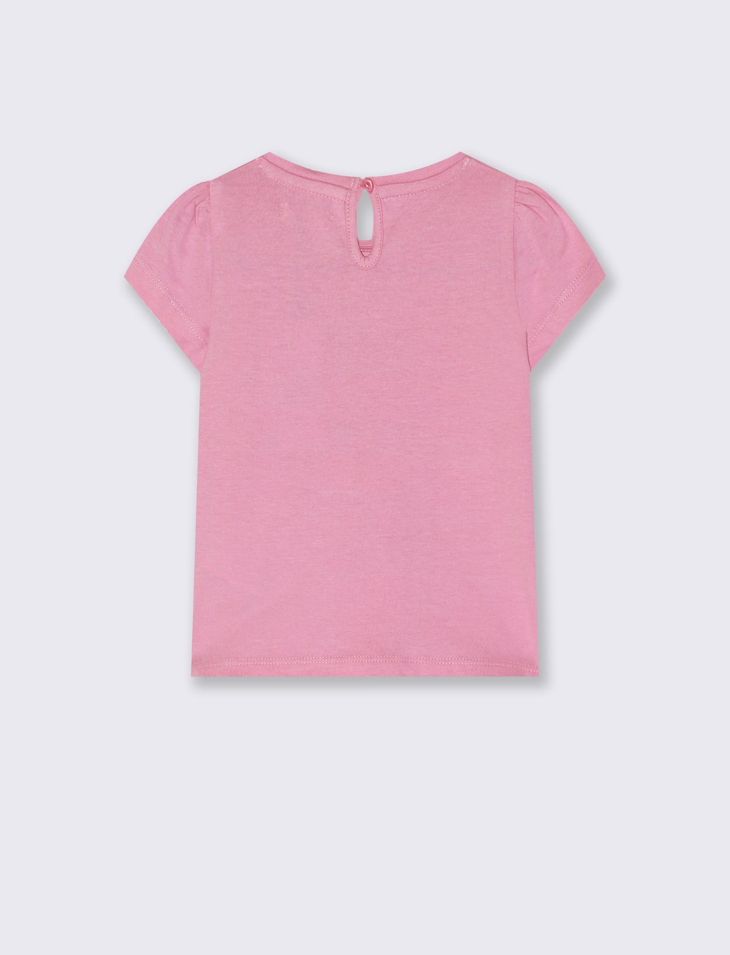 Maglietta estiva con stampa frontale - Rosa big bubble